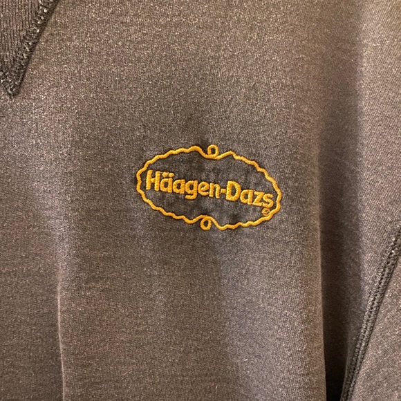 Roots Black Long Sleeve Crewneck Sweater with HÄAGEN-DAZS Logo - Picture 6 of 6